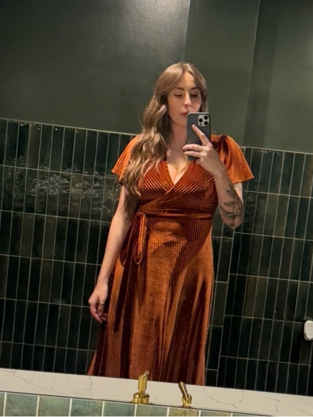Baltic Born velvet Wrap Gown
